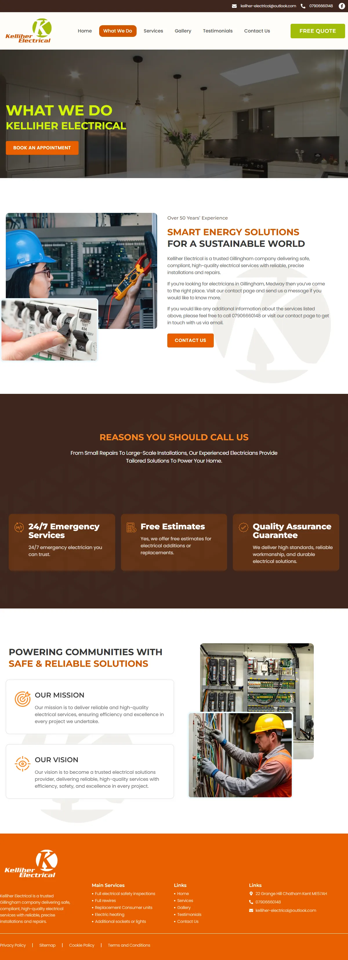 What We Do page — full screenshot